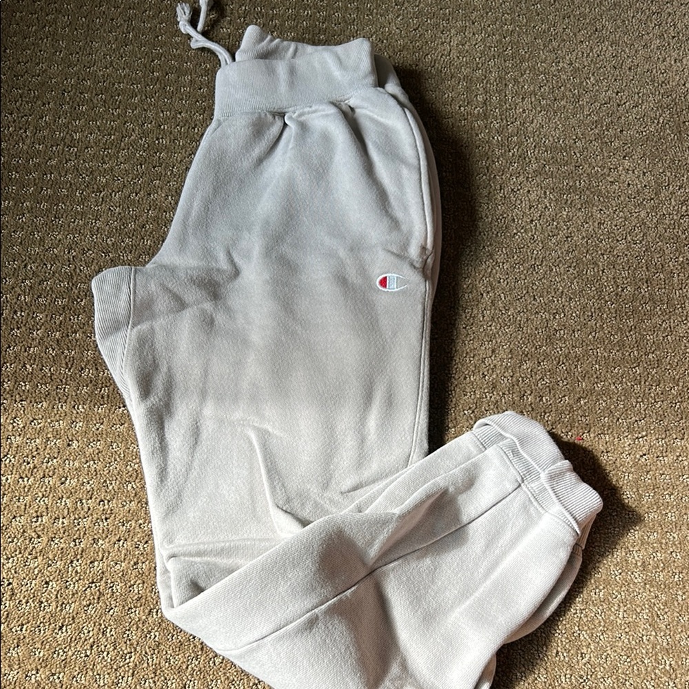 Champion Cream Sweatpants - joggers- Relaxed Fit Cotton Blend